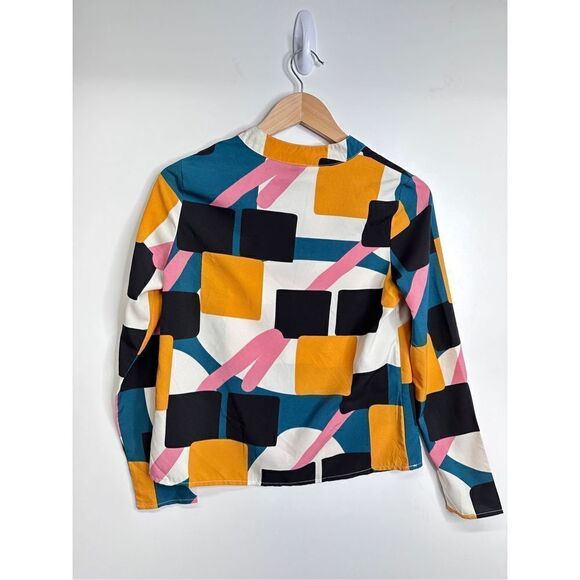 SHEIN Shirt Womens Modern Long Sleeve Multicolor Blouse Size XS - Picture 5 of 7